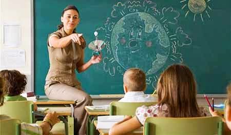 B046E9 Teacher and class