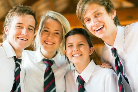 group of high school students