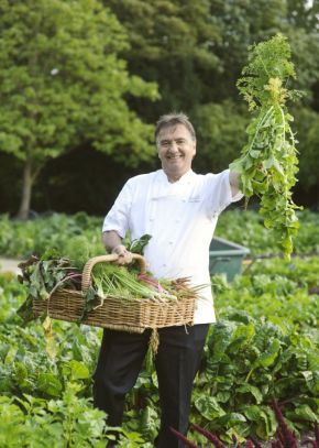 Raymond values the time he spends in the gardens of his hotel, Le Manoir aux QuatSaisons. Credit: Jason Ingram